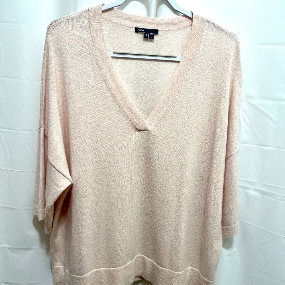 Vince Oversized Cashmere Sweater, Sz M, Dusty Pink, PEM22